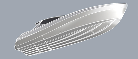planing yacht hull
